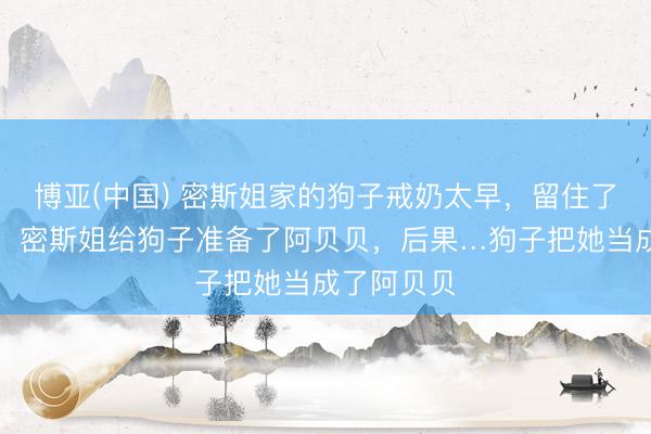 博亚(中国) 密斯姐家的狗子戒奶太早，留住了童年暗影，密斯姐给狗子准备了阿贝贝，后果…狗子把她当成了阿贝贝
