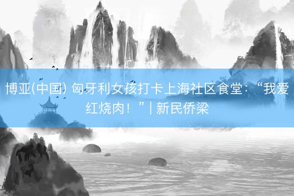 博亚(中国) 匈牙利女孩打卡上海社区食堂：“我爱红烧肉！” | 新民侨梁